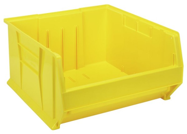 Quantum Storage Systems Hulk 24" Container, 23-7/8"L x 22-1/2"W x 12"H, stackable, polypropylene, yellow, QUS957YL