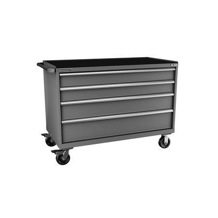 Champion Tool Storage 56-1/2" Wide, 43-1/4" High, 28-1/2" Deep, 4 Drawers, 108 Comp, RetainerTop-DkGray, D15000401ILCMB8RT-DG