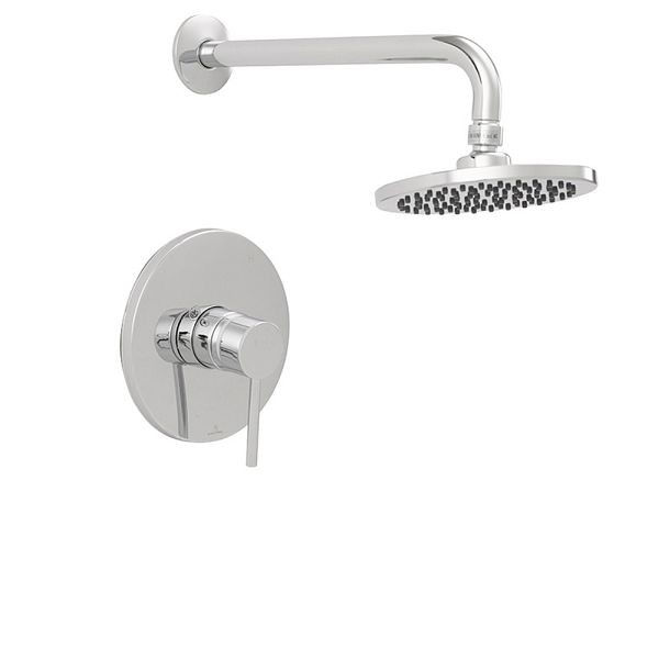 Jones Stephens Chrome Plated Shower Faucet with Rain Shower Head, Trim Only, 1559290