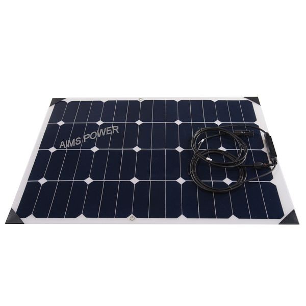 Aims Power 60 Watt Flexible Bendable Slim Solar Panel Monocrystalline, PV60SlIM