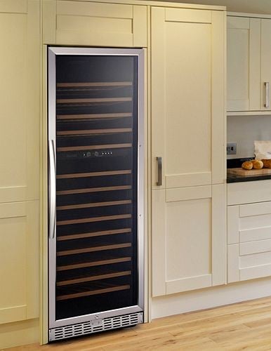 Eurodib Dual Zone Wine Cabinet Stainless Steel Door, USF168D