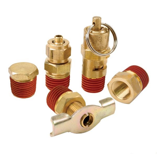 VIAIR Air Locker 5 Pieces Tank Fittings Kit (with 1/4" NPT M to 1/8" BSP F Adapter) (For 200PSI Rated Systems), 90002