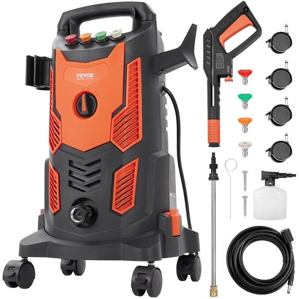 VEVOR Electric Pressure Washer, 2300 PSI, Max. 1.9 GPM, 1900W Power Washer with 26 ft Hose, D2300PSI18GPM3OU7V1