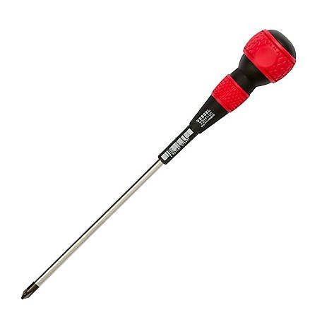 VESSEL Ball Grip Screwdriver, Tip Size: PH 1, Shaft Length: 9.1 in., 220P1150