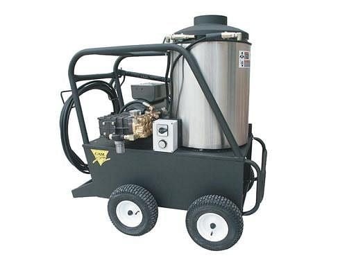 Cam Spray Portable Diesel Fired Electric Powered 4 gpm, 2000 psi Hot Water Pressure Washer, 52" x 32" x 49", 2000QE