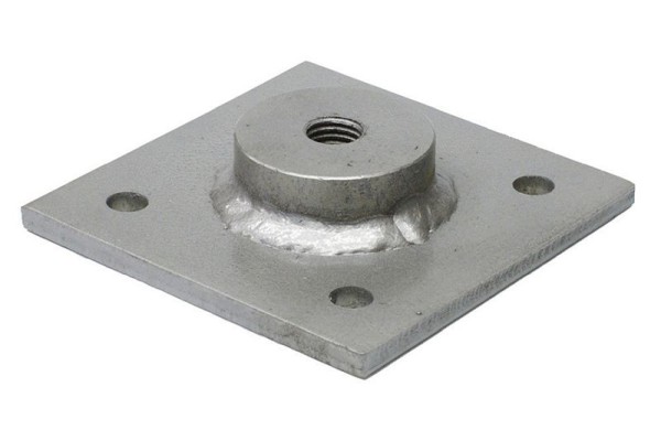 Super Anchor Safety 6"x6"x3/8" HDG 4 - Hole Base Plate, 1028-DB6