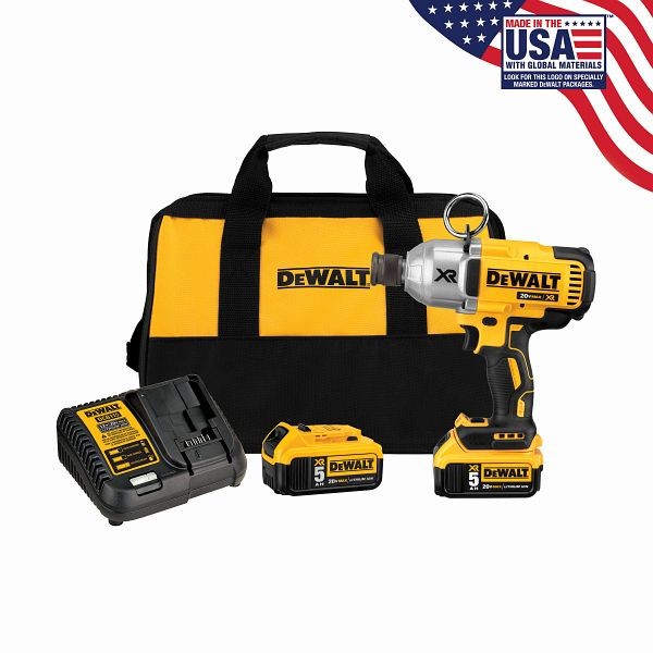 DeWalt 20V Max XR Brushless High Torque 7/16" Impact Wrench with Quick Release Chuck (5.0Ah), DCF898P2