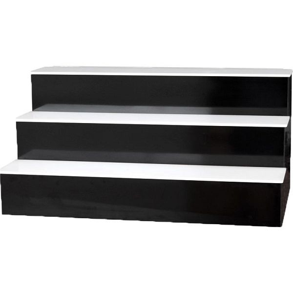 Buffet Enhancements Bar Back Riser, 3-Step x 30" black custom laminates available, 010RLB303