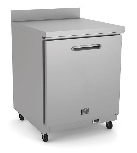Kelvinator Commercial 1-door undercounter refrigerator with worktop, 27", R600a refrigerant gas, 33/+41°F, stainless steel, 738299