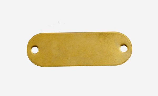 C.H. Hanson Tag-5/8"x1-29/32" Round Ends Brass pack of 100, 41137