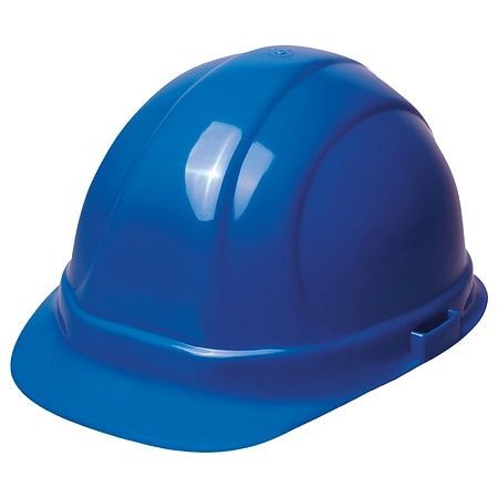 ERB Safety Front Brim Hard Hat, Type 1, Class E, Pinlock (6-Point), Blue, 12 Pieces, 19136