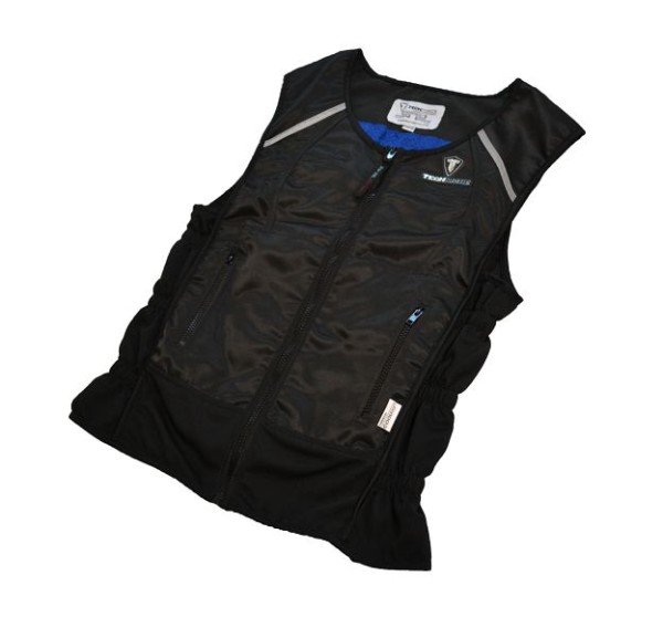 TechNiche Phase Change Cooling Vest LITE, Black with Silver Trim, M/L, 6626-LT-M/L