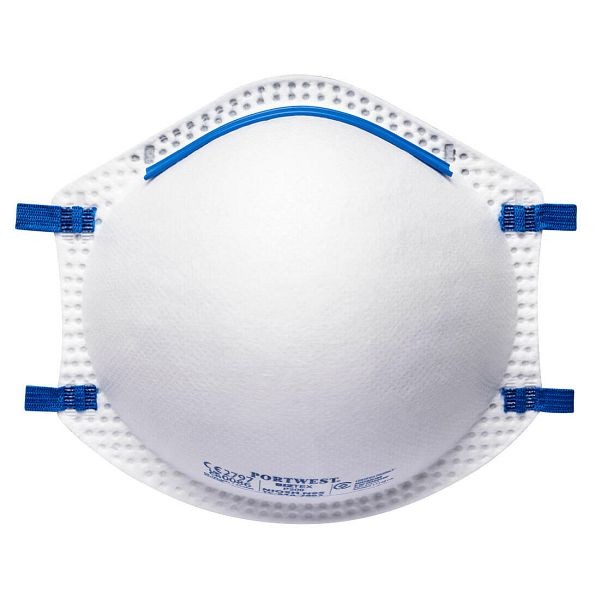 Portwest N95 Cup Respirator, White, Quantity: 20 Pieces, P200WHR