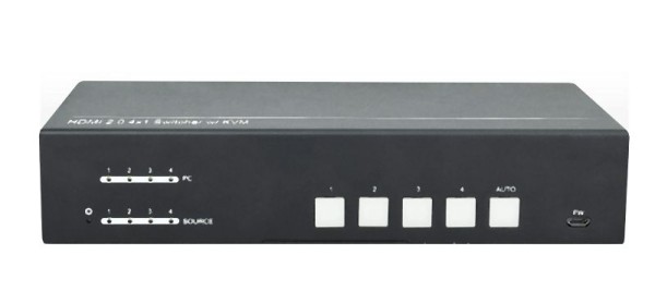 Alfatron HDMI and KVM switcher with 4 inputs and 1 output, ALF-WU4K HUB