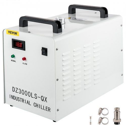 VEVOR Industrial Chiller, 110V CW-3000 Industrial Water Chiller, 50W Cooling Capacity, 10L Capacity Cooling Water, LSJMCCW3000PR7NT0V1