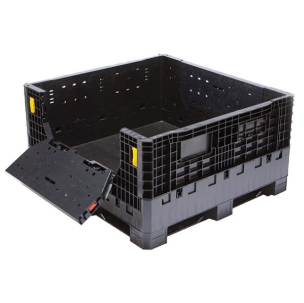 Reusable Transport Packaging 1,800 lbs. Collapsible Bulk Containers, 48 x 45 x 25, CC02-484525-G2-BLK