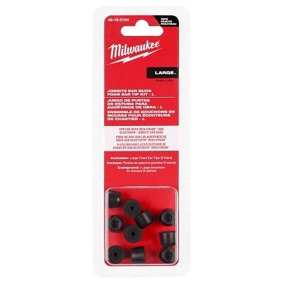 Milwaukee Jobsite Earbuds Foam Ear Tip Kit L, 49-16-0104