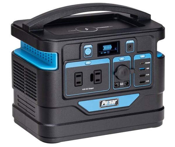 Pulsar 500W / 518WH Lithium-Ion Portable Power Station with LCD Display and Wireless Charging Pad, PPS500