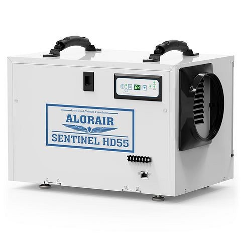 AlorAir Sentinel HD55, White, Commercial Dehumidifier, with Drain Hose for Crawl Spaces, B01LWA8J37