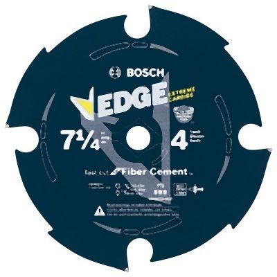 Bosch 7-1/4 Inches 4 Tooth Edge Diamond-Impregnated Carbide-Tipped Saw Blade, 2610044108