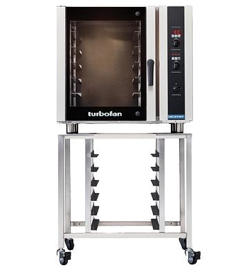 Moffat Turbofan E35D6-26 - Full Size Digital / Electric Convection Oven on a Stainless Steel Stand, WxDxH: 35.9x36.9x68.9", E35D6-26 and SK35