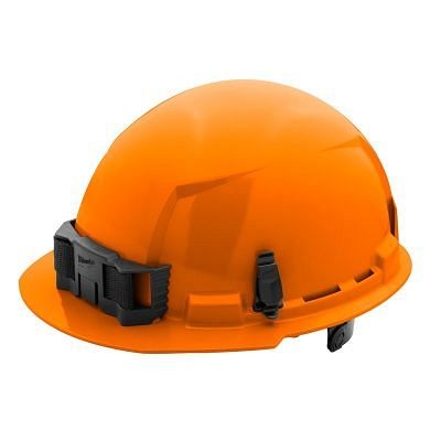 Milwaukee Orange Front Brim Hard Hat with 6Pt Ratcheting Suspension - Type 1, Class E, 48-73-1132