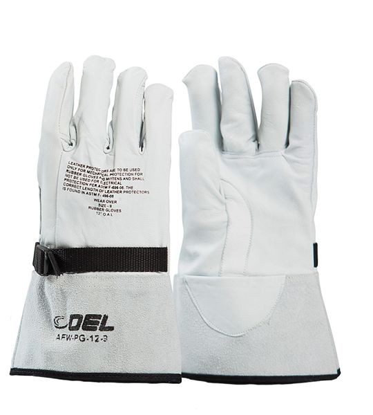 OEL Cover Gloves - Goatskin Gauntlet, Length: 12", Sizes: 8, AFW-PG-12-8