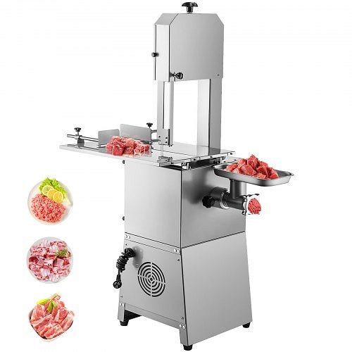 VEVOR Commercial Electric Meat Bandsaw, 1100W Bone Cutting Machine, Stainless Steel Blade Bone Sawing Machine, DGNJQ550W110VHK90V1
