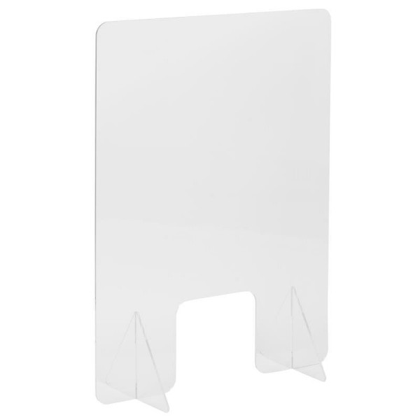 Flash Furniture Mission Acrylic Free-Standing Register Shield / Sneeze Guard, 33"H x 24"L, BR-ASLF-3324-GG