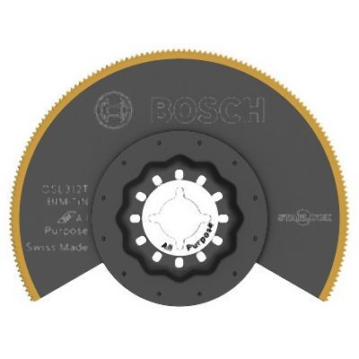 Bosch 3-1/2 Inches Starlock® Oscillating Multi Tool Titanium Bi-Metal Segmented Saw Blade, 2608664836