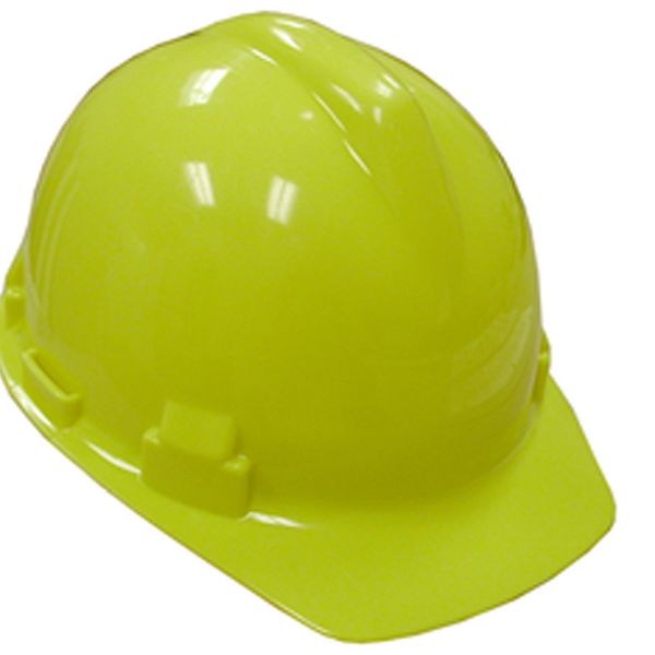 Jones Stephens Safety Hat Yellow with 4-point Pin Lock Suspension, H40001