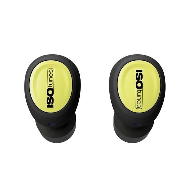 ISOtunes FREE 2.0 True Wireless Bluetooth Earbuds Listen Only, Yellow/Black, IT-93