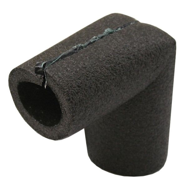 Jones Stephens 1-1/4" Poly Pipe Insulation Elbow with 3/8" Wall Thickness, Carton of 12, I59225
