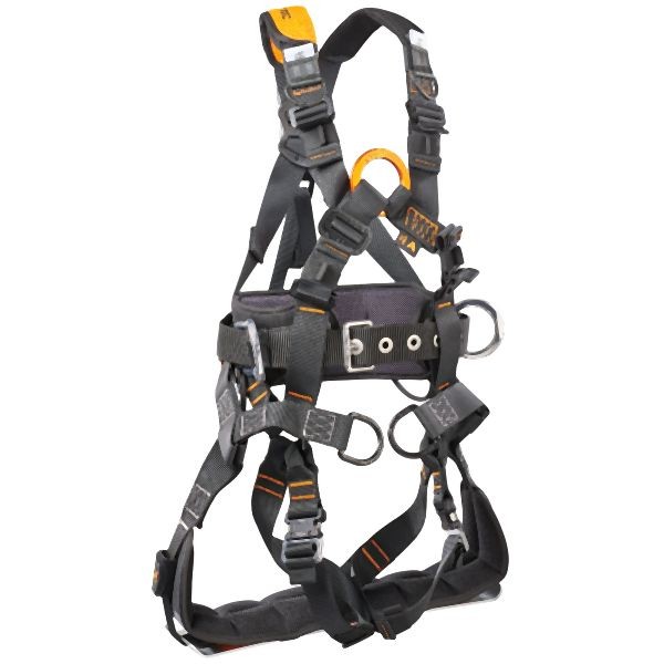 Skylotec TRITON Tower Harness Aluminum Back & Side D-rings, Back & Shoulder Pads with gear loops and removable belt, Size M/XXL, G-US-1163-T-M/XXL