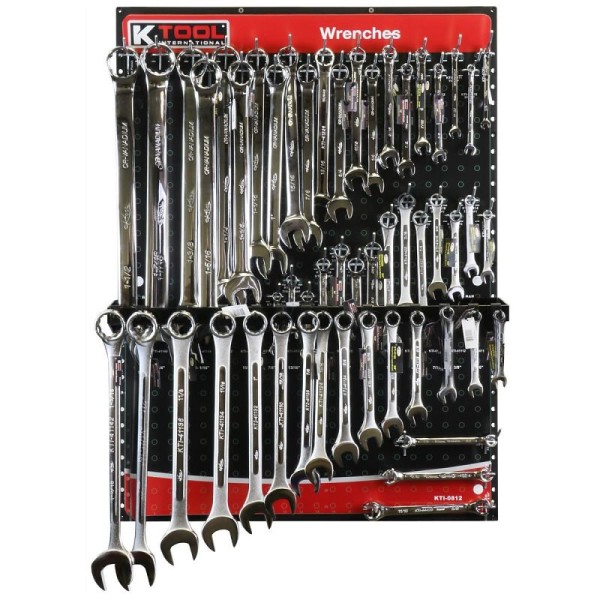 K Tool International SAE Wrench Display, Chrome/Polish, KTI0812