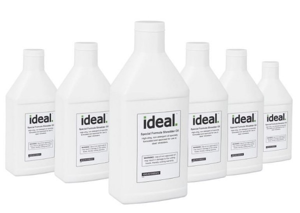 ideal Special High-Cling Lubricating Oil for Shredders, 6 Bottles, 1 Quart Each, Non-Toxic, Non-Detergent, Extend Life of Your Shredder, IDEACCED21/6H