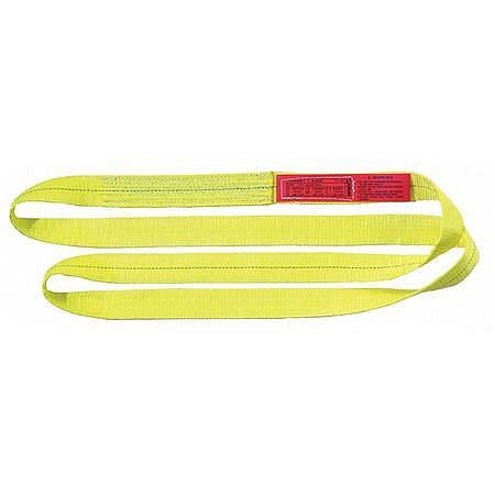 Lift-All Web Sling, Endless, Polyester, Yellow, Length 4 ft, Vertical Hitch Capacity 3,200 lb, EN1801DX4