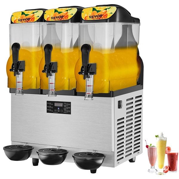 VEVOR Commercial Slushy Machine, 36L/9.6Gal Stainless Steel Margarita Smoothie Frozen Drink Maker, JJKXRJHSGMC12BYBKV1
