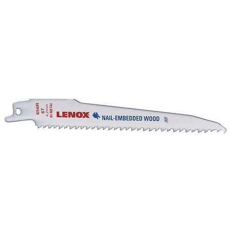 LENOX Reciprocating Saw Blade, 656R 6" x 3/4" x 050" x 6, 5 Pack, 20572656R