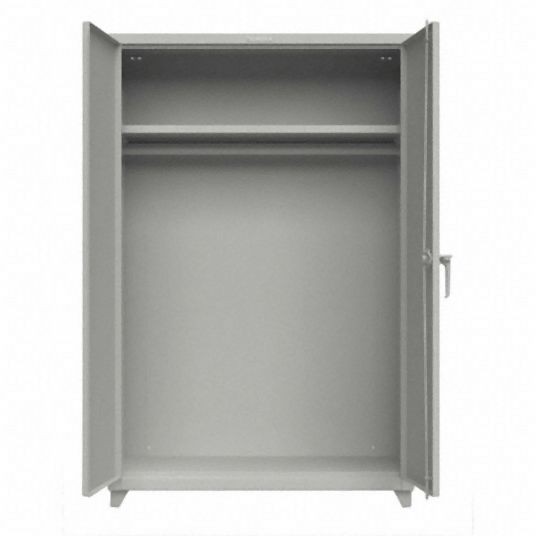 Strong Hold Heavy Duty Storage Cabinet, Grey, 75 in H X 48 in W X 24 in D, Assembled, 46-WR-241-L