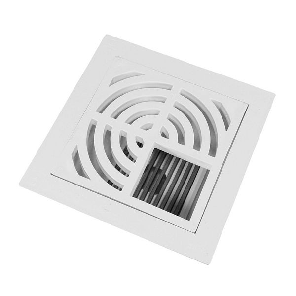 Jones Stephens 3" x 4" PVC Pipe Fit Floor Sink with 3/4 Top Grate and Dome Bottom Grate, S59053