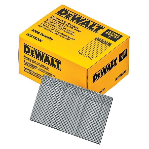DeWalt 2" Straight 16 Gauge Finishing Nails (2,500 Pack), DCS16200