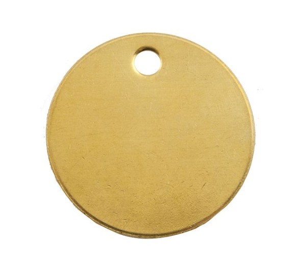 C.H. Hanson Tag-2" Round Brass pack of 100, 41882