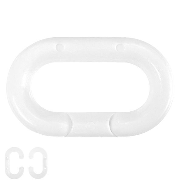 Mr. Chain Plastic Master Link, White, 2-Inch Link Diameter, Quantity: 10 Pieces, 50701-10