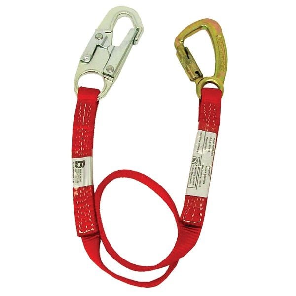Bashlin 1" Nylon Web with SL6650A Rope Snaphook and 3005 Steel Carabiner Ends, 4017NW-6HL