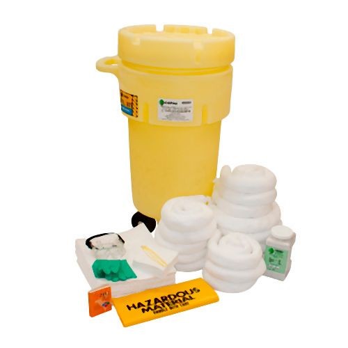 ENPAC 50 Gallon Wheeled Salvage Drum Spill Kit Oil Only, Yellow, 1352-YE