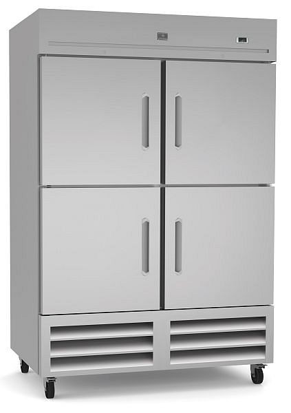 Kelvinator Commercial 4-half door reach-in refrigerator, stainless steel, 54 cubic feet, R290 refrigerant gas, +33/+41°F, 738282