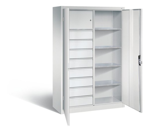 CP Furniture Hinged door cabinet, 1 valuables compartment, external door fittings, 2 doors, Width 1200 mm, 8931-3065