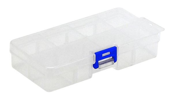 Quantum Storage Systems Compartment Storage Box, 5-1/2"L x 2-3/4"W x 1-1/4"H, includes 2 fixed & 6 removable dividers creating 3-8 compartments, QB200
