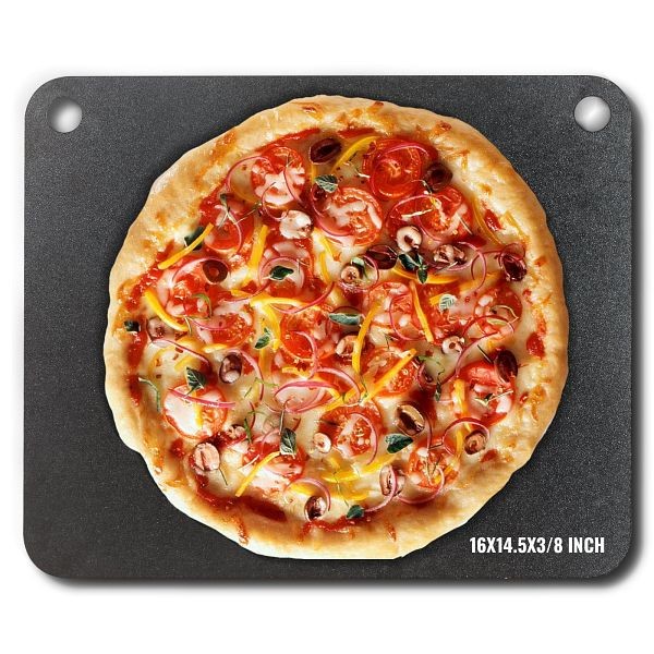 VEVOR Pizza Steel, 16" x 14.5" x 3/8" Pizza Steel Plate for Oven, FXPSPSGB1614E7DC4V0